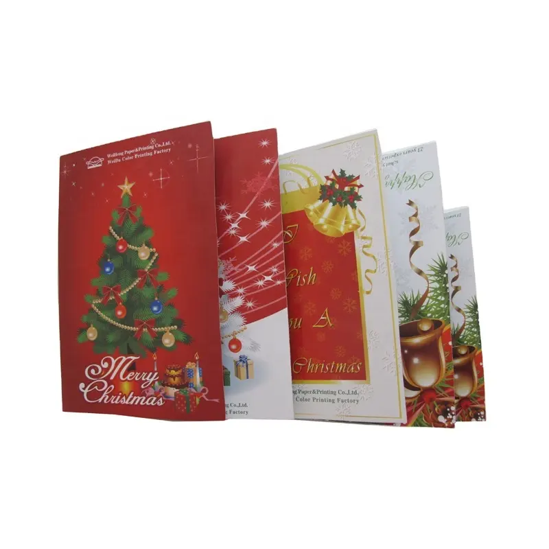 Китайский Производитель, низкая цена, оптовая продажа, Экологичная открытка с индивидуальным дизайном на Рождество, Подарочная открытка с благодарностью