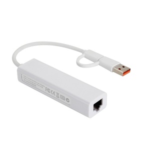 USB/tip-c 2.0 2 In 1 Lan kartı ile 2.0*3 HUB plastik kabuk Ethernet ağ kartları 100Mps hoşgeldiniz OEM - Product Image 4