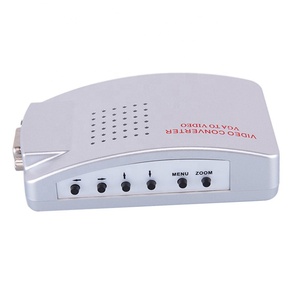 Venta al por mayor de fábrica VGA a AV Adaptador convertidor Monitor de audio y video VGA a RCA Switch Adapter Box para PC Laptop