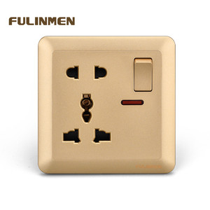 FUlLINMEN <strong>Multi</strong> Wall <strong>Switch</strong> <strong>Socket</strong> <strong>With</strong> Light Indicator 5 Pin MF <strong>Sockets</strong> and <strong>Switch</strong> - Product Image 1