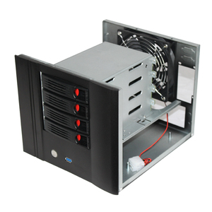 ミニITX NAS 4ベイPCサーバーケース3.5/2.5インチホットスワップアルミ合金プラスチック水平スタイルファン付きストック製品 - Product Image 6