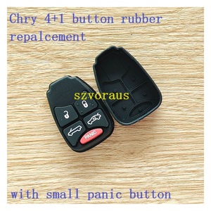 Chry-sler 4 + 1 düğmeler kauçuk yedek Fob araba anahtar kovanı küçük panik butonu ile Dodge Dakota Durango şarj için - Product Image 3