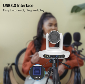 IP-камера 4K PTZ с 20-кратным оптическим зумом USB для HDM1 POE & AI, дистанционное управление с автоматическим отслеживанием для потоковой передачи видео конференций - Product Image 4