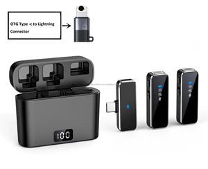 M3 senza fili risvolto microfono professionale Lavalier microfono senza fili con ricarica bin per iphone <span class=keywords><strong>Android</strong></span> cellulare