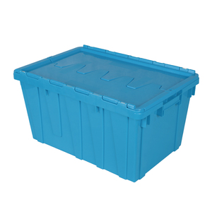Caja de transporte de fruta apilable, contenedor de almacenamiento móvil de plástico, caja de logística - Product Image 1