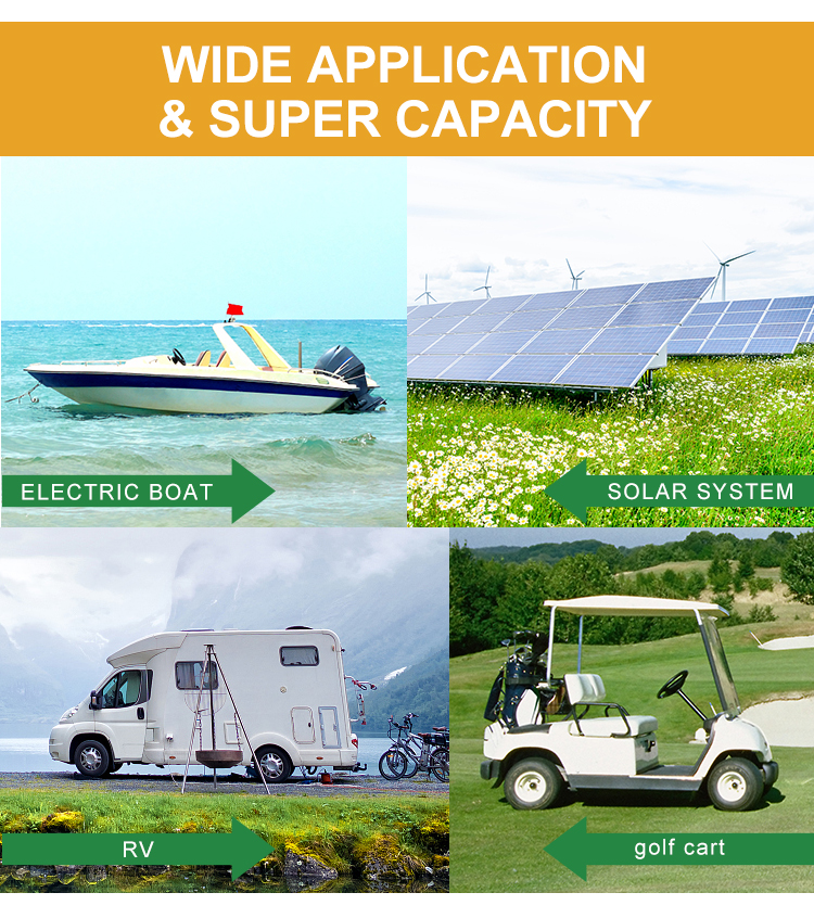 High Capacity 12V 250Ah Rechargeable LiFePO4 Lithium Battery Pack Energy Storage 4