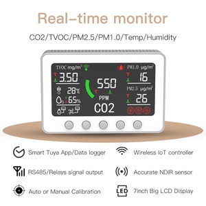 Wifi Smart <strong>Data</strong> <strong>Logger</strong> RS485/Relays Signal Output IoT Controller 7 in 1 Air Quality <strong>Monitor</strong> Combo TVOC PM2.5 Temp Co2 Meter - Product Image 3