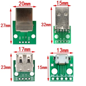 5PCS <strong>USB</strong> Male Connector / MINI MICRO <strong>USB</strong> to DIP <strong>Adapter</strong> female connector 2.54 Connector B Type-C USB2.0 3.0 Female PCB Converter - Product Image 2