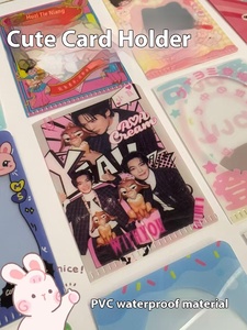 Tùy Chỉnh Mini Hai Lớp PVC Thẻ Bảo Vệ 3Inch Nhỏ Trong Suốt Phim Hoạt Hình Thư Mục Người Nổi Tiếng Hình Ảnh Tùy Chỉnh Thẻ Hàng May Mặc - Product Image 2