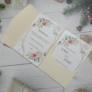 Simple Wedding Invitation <strong>Cards</strong> With Printing Design Customized <strong>Sweet</strong> Birthday Greeting Tickets - Product Image 2