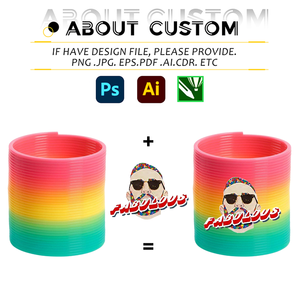 New Cổ Điển Đồ Chơi Trẻ Em Ma Thuật Cầu Vồng Cuộn Dây Mùa Xuân Đồ Chơi Nhựa Đi Bộ Cầu Vồng Mùa Xuân Khuyến Mại Đồ Chơi Giáo Dục Với Logo - Product Image 2