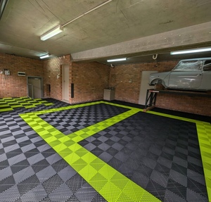 Rigid Modular Colorful Interlocking pp Garage Floor Tiles Plastic Garage Flooring for Car Detailing Shop Workshop