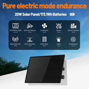 OEM ODM Ip65防水迷你20w电源DC12V/6V/9V/5V Mppt面板太阳能电源，内置Lifepo4 Pack控制器 - Product Image 3
