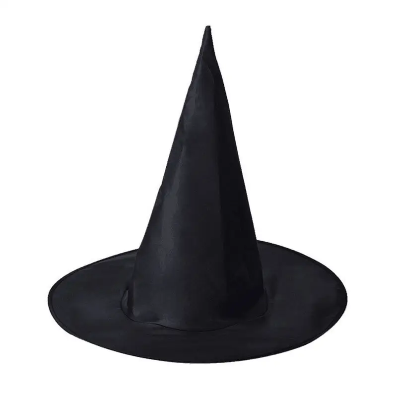 Cappello da strega di Halloween per adulti in materiale Oxford di vendita calda per l'imballaggio del sacchetto del opp nero del partito di vestire da sera