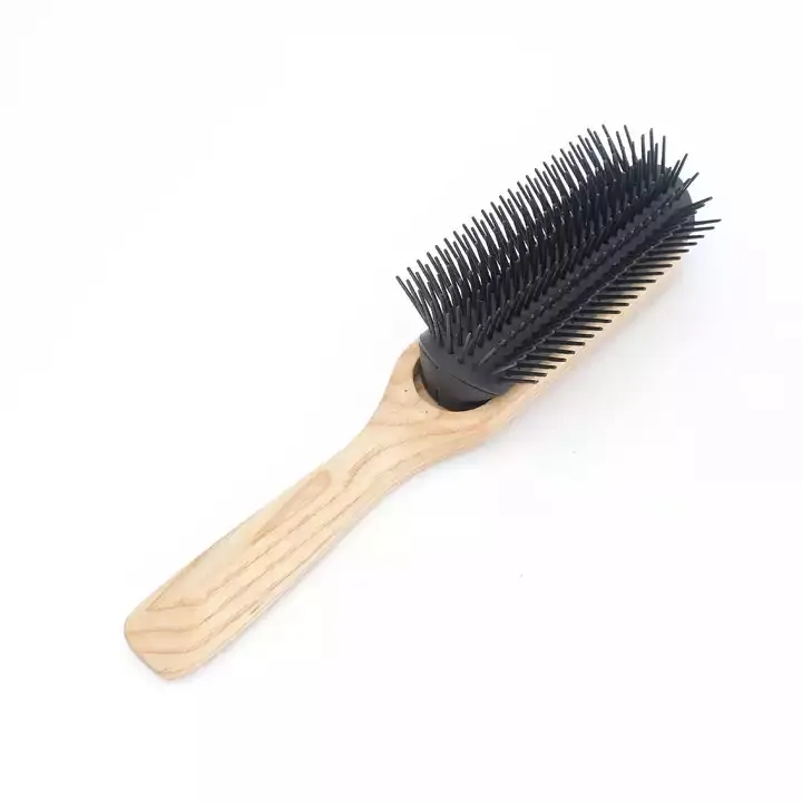 Classic Easy Clean Hair Styling Brush Removable Denman Gentle Styler wood Hairbrush Detangling Hair Brush