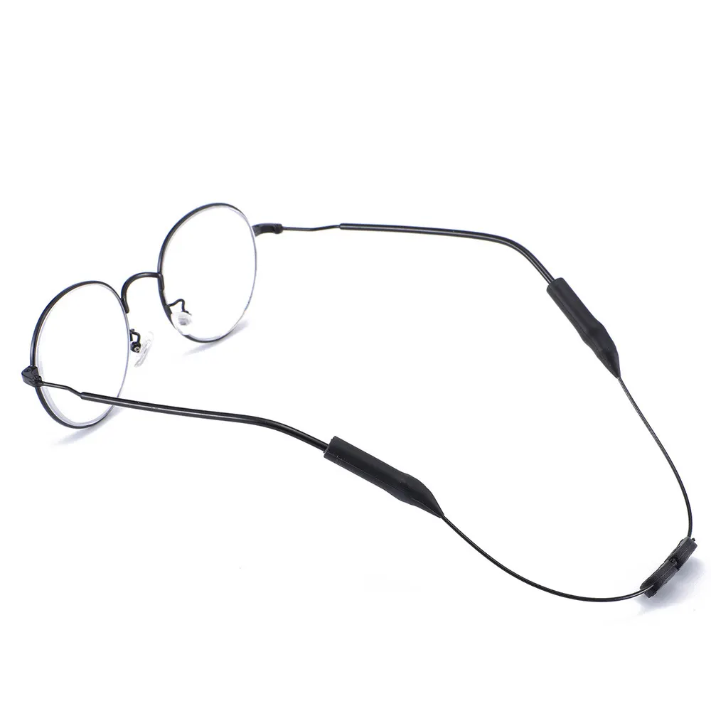 CL131 1pc Sports Glasses Rope Strap Adjustable Glasses Lanyard Steel Wire Non-slip Glasses Belt Elastic Anti Slip Cords