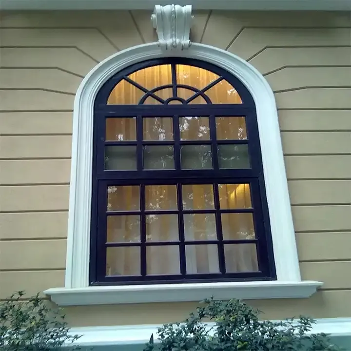 Exterior Decorative Europe Style Roman Window for Hotel and Villa
