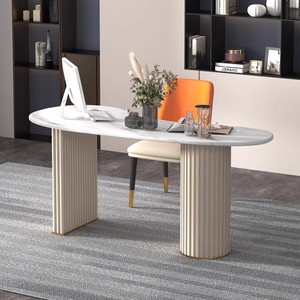 Scrivania da ufficio in legno massello leggero di lusso semplice High-end casa studio salotto Computer banco da lavoro - Product Image 2