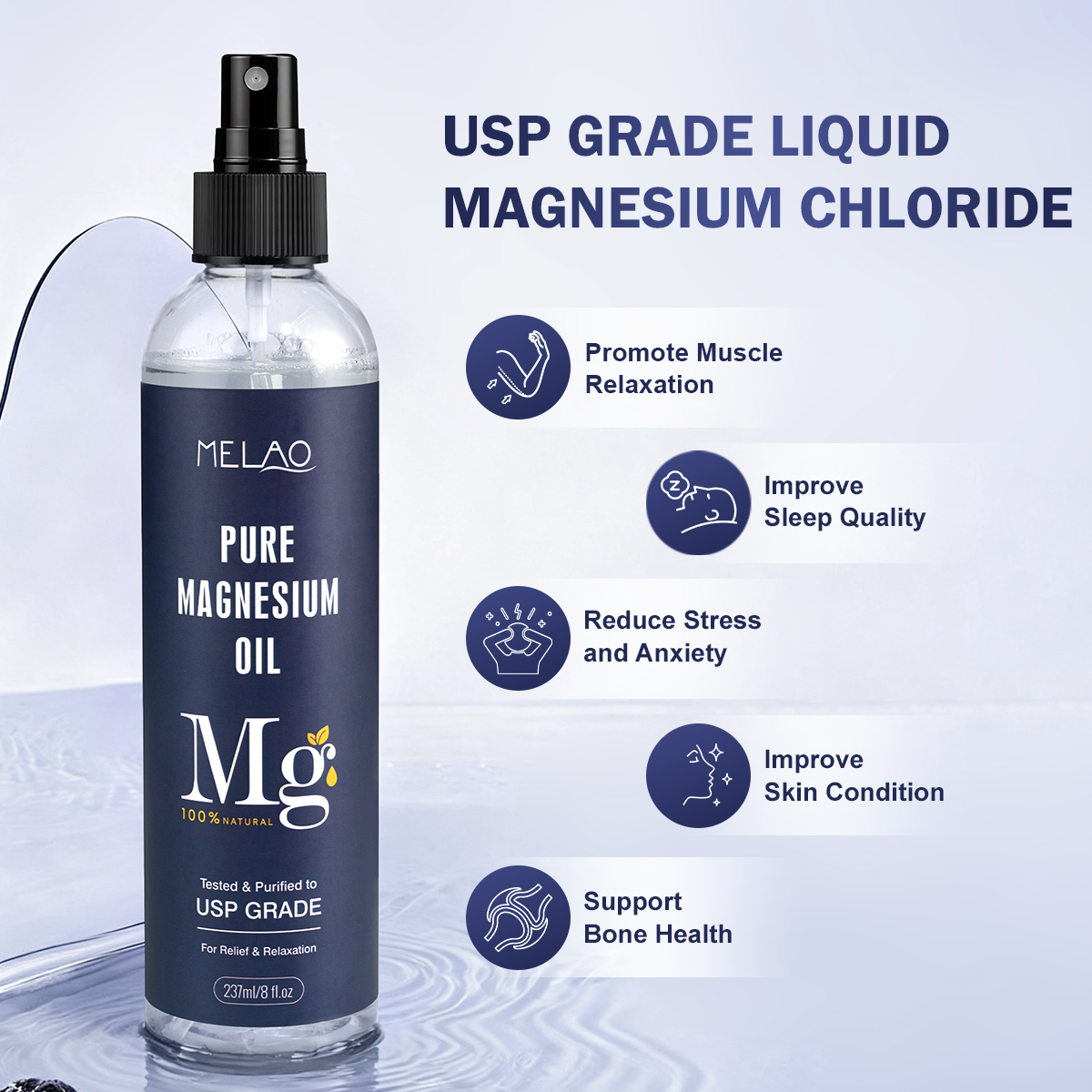 Spray de Aceite de Magnesio Grado USP