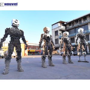 Đồ Trang Trí Nhà Cửa Bằng Thép Không Gỉ Nghệ Thuật Hiện Đại Hình Người Màu Đen Hoặc Màu Vàng Điêu Khắc Hoa Kỳ - Product Image 2