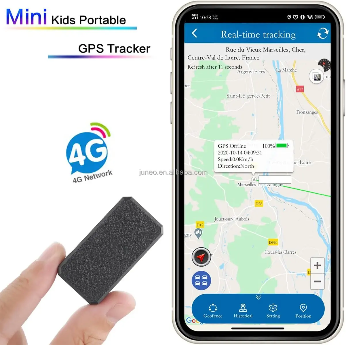 WINNES 4GTK901 Mini traqueur GPS TK901 Localisateur GPS anti-perte en temps réel pour sac à main sac à dos pour enfants sac à dos pour animaux de compagnie