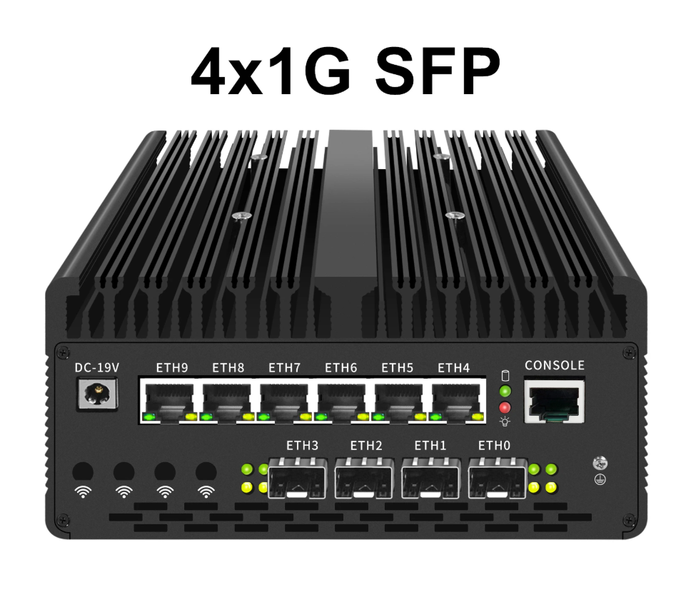 155H 4x1G SFP สีดำ