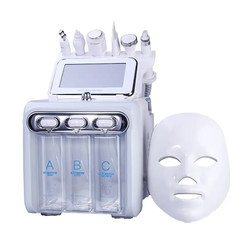 2024 Salón de belleza Clínica Limpieza facial Rejuvenecimiento DE LA PIEL H2o2 Hidrógeno Oxígeno Jet Peel Aqua Peeling Machine 7 en 1