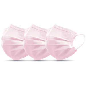 สีชมพู FaceMask ออกแบบใหม่3Ply คุณภาพสูง Facemask โรงงาน ASTM F2100 Level2หน้ากากทางการแพทย์ Facial Mask - Product Image 1