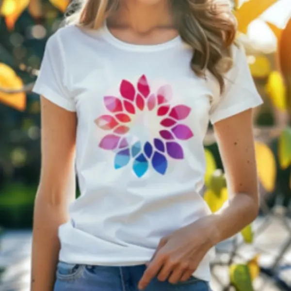2024 yaz günlük T-shirt OEM tasarımlar o-boyun kısa kollu baskı desenleri kadın gömlek