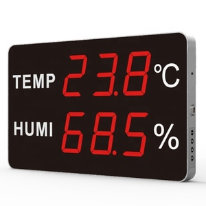 HUATO HE250A Large <strong>LED</strong> <strong>Display</strong> Thermometer Hygrometer for Workshop <strong>Temperature</strong> Humidity <strong>Sensor</strong>