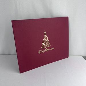 Benutzer definierte quadratische kleine Premium Goldfolie Einladung umschlag recycelt Wein rot Kraft papier Knopf Schnur biologisch abbaubar wasserdicht - Product Image 6