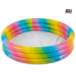 Nhỏ gọn 3-Ring Inflatable PVC hồ bơi cho trẻ em 148cm dia. X 36cm H thiết kế bền cho sân sau giật gân vui vẻ - Product Image 2