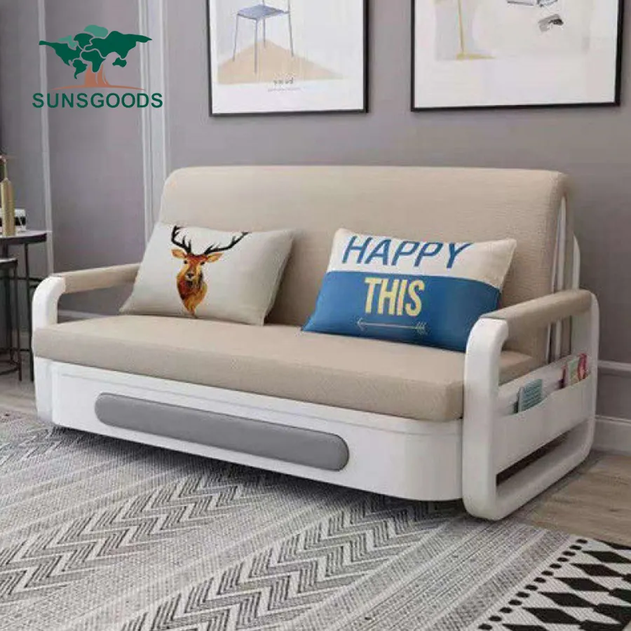 Sofá cama plegable multifuncional, mueble moderno de tela para sala de estar, bajo precio