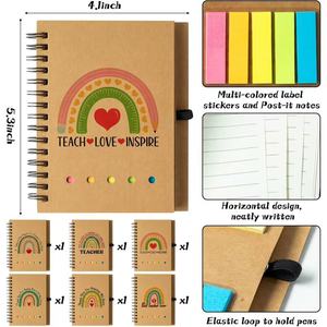 A6 Rainbow Coil Sticky <strong>Note</strong> Set Is a Student Kraft Paper Project <strong>Color</strong> Thickened <strong>Notebook</strong> - Product Image 5