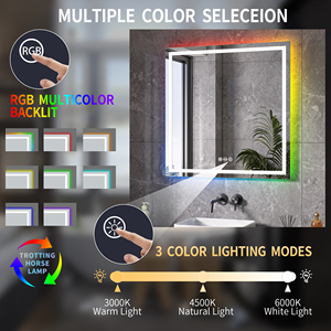 Color Changing Touch <strong>Sensor</strong> Switch Make up Led Light Rgb <strong>Mirror</strong> Anti Fog Rectangle Bathroom <strong>Mirror</strong> - Product Image 3