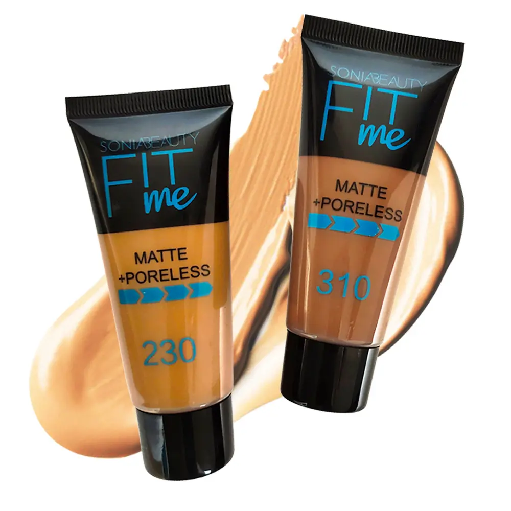 Etiqueta privada Black Skin Foundation Base de cobertura completa para mujeres negras Base de piel seca y grasa