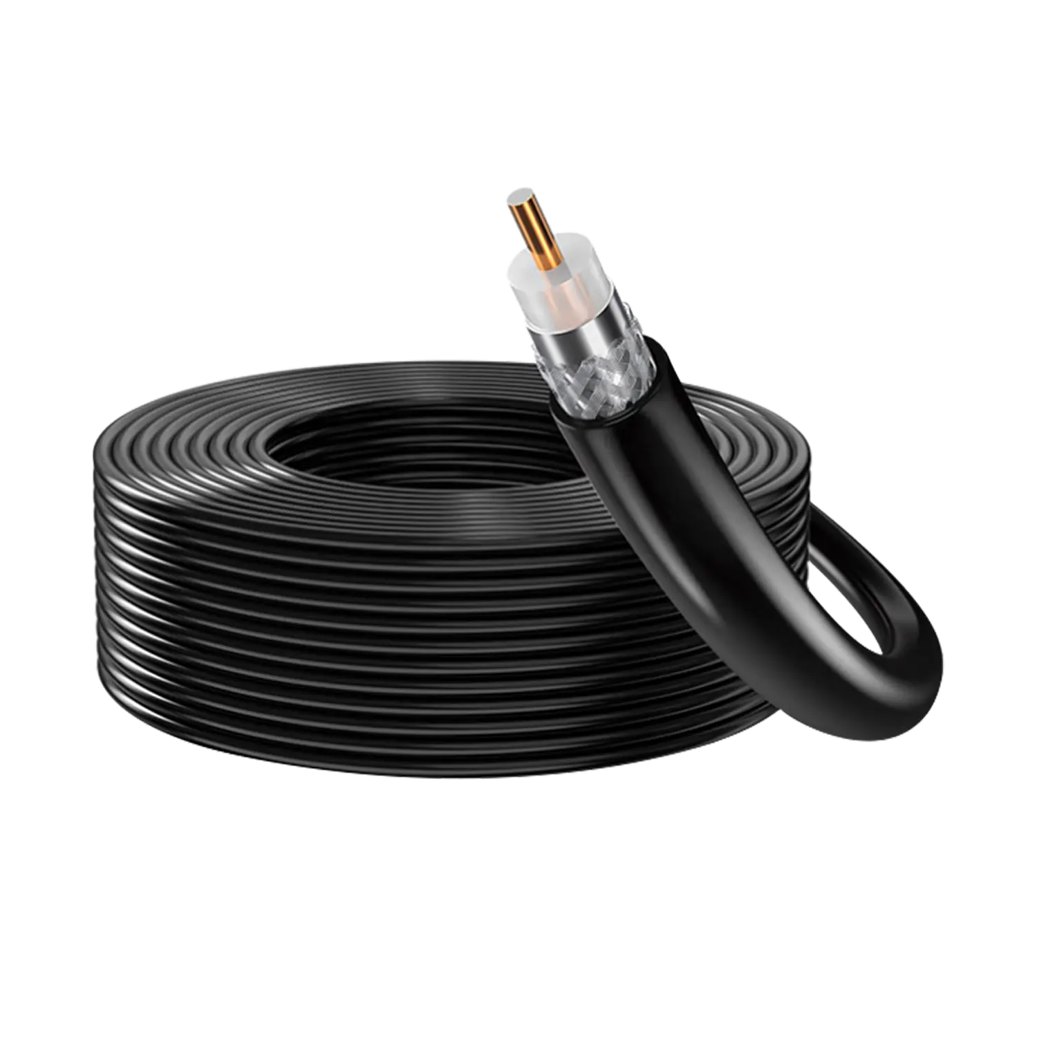 Cable coaxial RF 3D-Fb 5D-Fb 7D-Fb baja pérdida 50ohm cobre desnudo PE aislamiento PVC chaqueta cable de comunicación