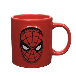 Kahve ve Drinkware için kabartmalı Logo çevre dostu kumtaşın fincan ile 330ml kırmızı seramik kupa özelleştirmek - Product Image 1