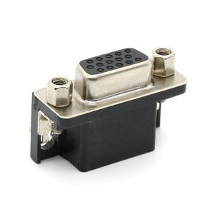 Conector de tomada fêmea de D-SUB vga, ângulo reto <span class=keywords><strong>db15</strong></span>, alta fábrica, 15pin, 90 graus