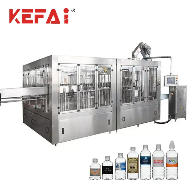 KEFAI Fully Automatic 3 In 1 Plastic PET Bottle 550ml Pure Mineral Water Bottling Filling Machine Producing Line