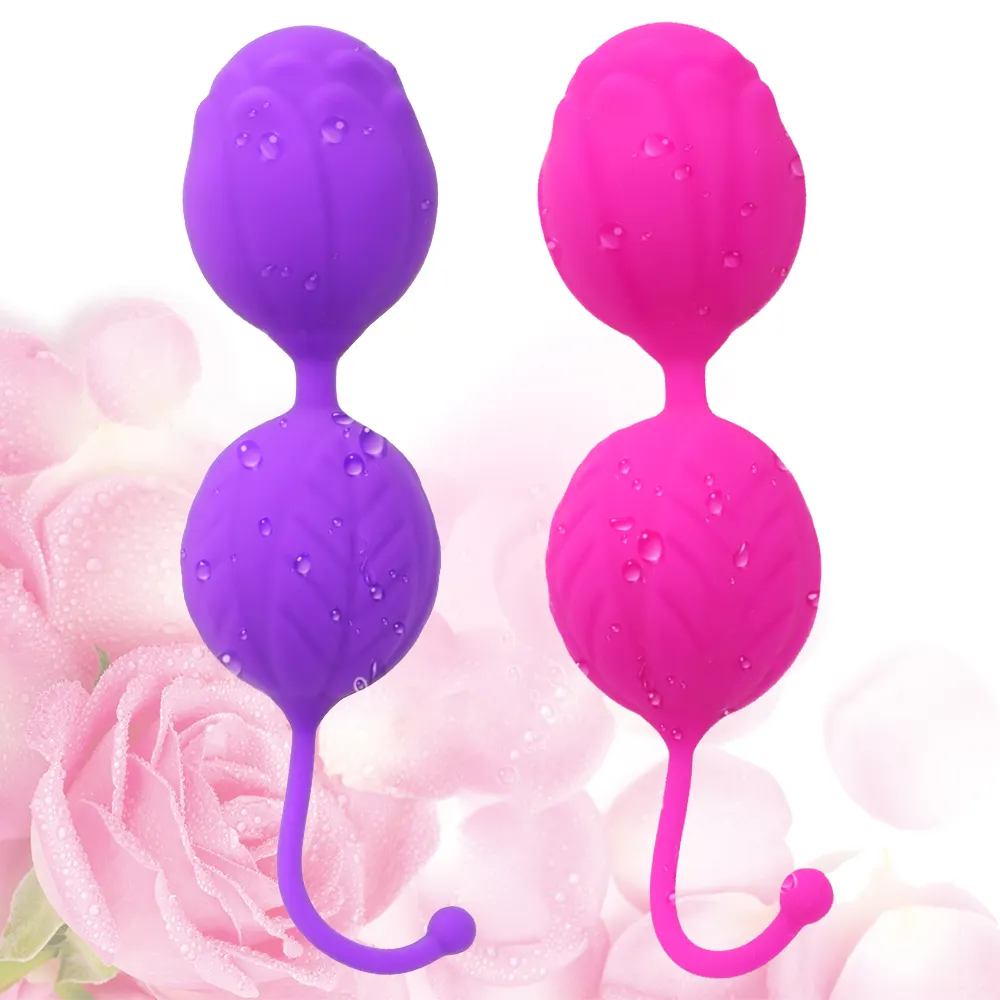 Bola de kegel vibrador de silicone, exercícios femininos de cores diferentes