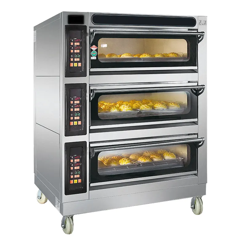 Forno elétrico de gasolina para assar, equipamento de cozimento de gás comercial para pizza, pão, pão, venda, preço