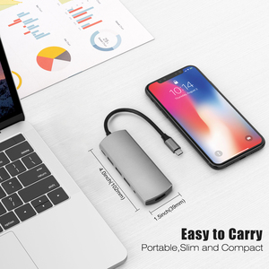 Fjgear Type-cグレーUSB3.0からUsbオスTYPEC-USB3.0 * 3HDMIオーディオUSB-C PD - Product Image 3
