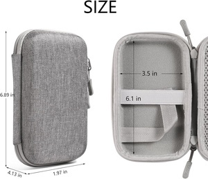 Casing Organizer perlengkapan <span class=keywords><strong>Diabetes</strong></span>, tas cangkang keras EVA medis perjalanan <span class=keywords><strong>Diabetes</strong></span> untuk Kit Monitor glukosa pengujian gula darah - Product Image 3