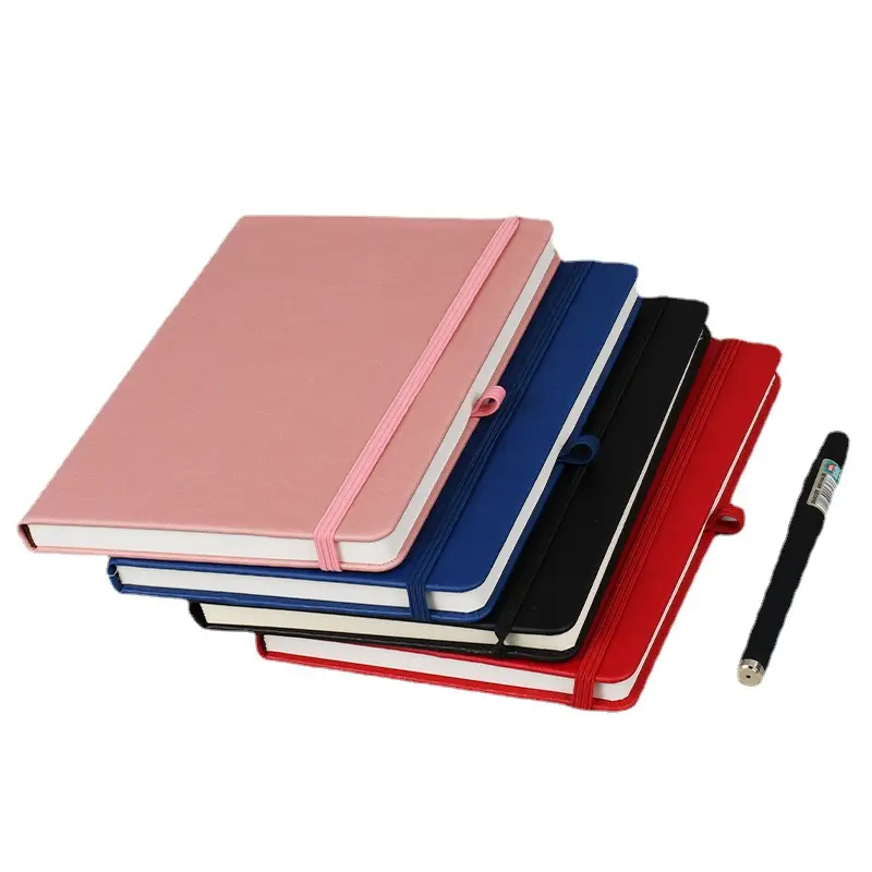 Notebook PU cover Notepad A5 band elastis kustom perusahaan pesanan kecil perlengkapan siswa kantor kustom