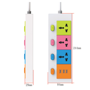 High Quality 3-Outlet ABS Material Universal <strong>Extension</strong> <strong>Socket</strong> and Plug New <strong>Design</strong> Colorful Style