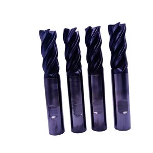 <strong>Weldon</strong> Carbide Flat Shank End Mill HRC55 Side Fixed Handle End Milling Cutter 4 Flutes Solid High Efficlency Unequal Endmill - Product Image 3