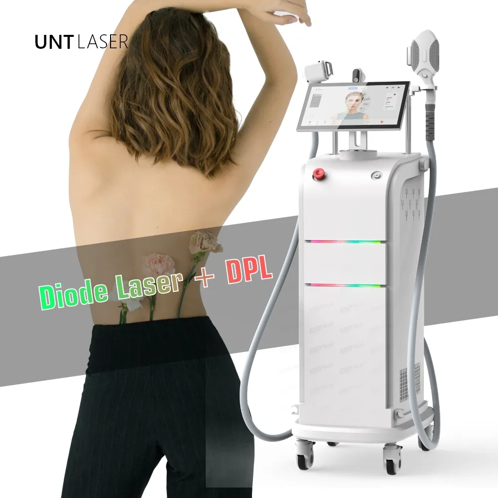 Profesional 2 en 1 DPL láser diodo láser IPL máquina fotofacial DPL rejuvenecimiento de la piel para centro de belleza