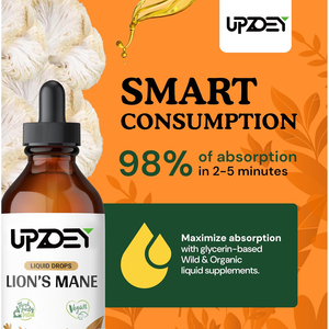 Private Label Lion's Mane Liquid Drops Ergänzung zur Unterstützung der Gehirn gesundheit, Unterstützung der kognitiven Funktion, Gedächtnis und Fokus - Product Image 4