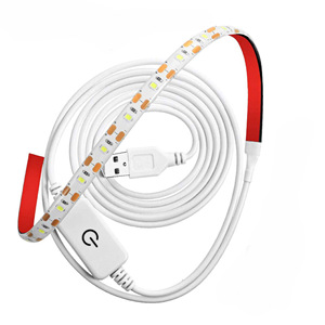 Barra de luz con interruptor USB 5V SMD 2835, espejo de tocador IP20, Luz lineal LED con cuerdas de luz de ambiente decorativas para habitación